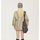 Unisex Jacket Loose Pockets Decorative Baseball Collar Jacket